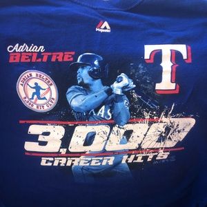 2XL Adrian Beltre Texas Rangers 3000 hits tshirt